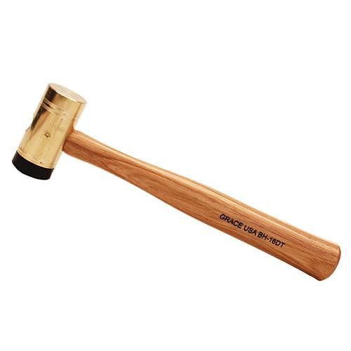 Grace USA Tools Delrin Tipped Brass Hammer 16 oz