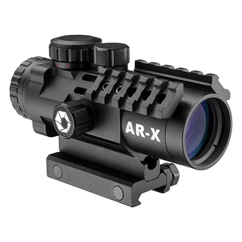 Barska Optics AR-X Prism Scope 3x32mm, Illuminated Red/Green, Mil-Dot, Matte Black