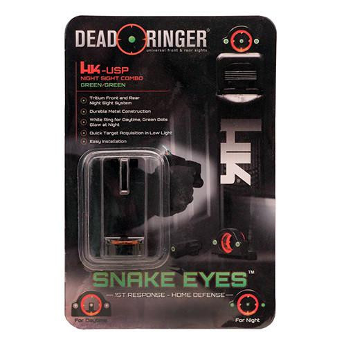 Dead Ringer  Snake Eyes Combo Sight Heckler & Koch USP 9/45, Green Front and Rear