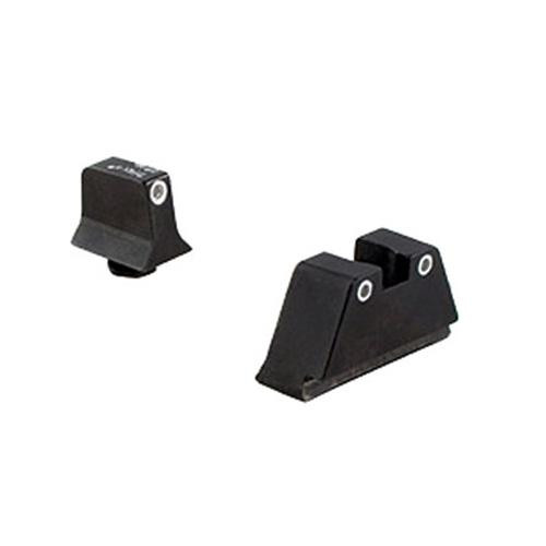 Trijicon Bright and Tough Night Sight Suppressor Set Glock 17-39 Models, White Front/Rear with Green Front Lamp/Yellow Rear Lamps