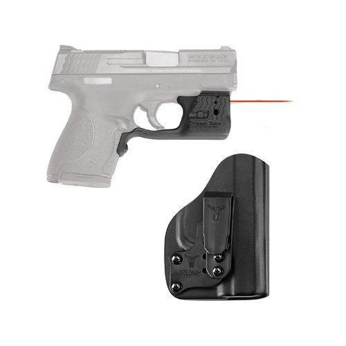 Crimson Trace Laserguard Pro M&P Shield, Red with Blade Tech IWB Holster, Clkam Package
