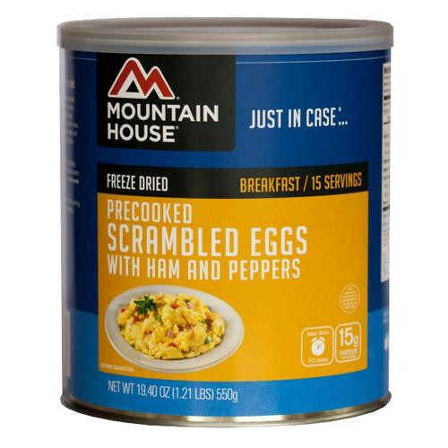 Mountain House Breakfasts Scrambled Eggs with Ham, Red, and Green Peppers, 15 Servings
