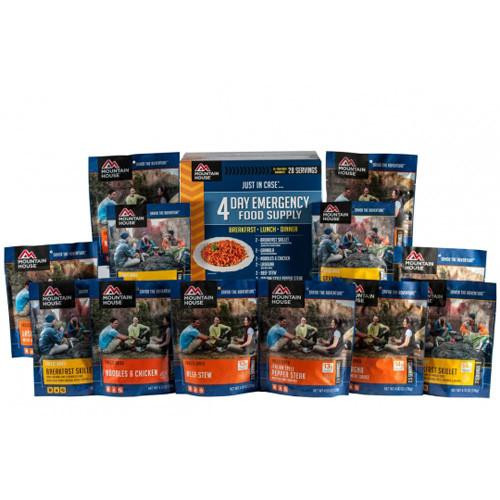 Mountain House Buckets and Kits Just In Case., 4 Day Emergency Food Supply, 12 Pouches