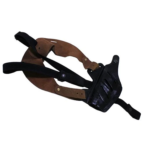 Frontline Fast Draw 5 Way Leather Shoulder Holster Sig Sauer P226, Black, Right Hand