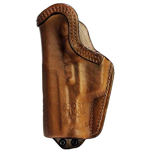 Frontline Inner Waistband Tuckable Leather Holster Sig Sauer P228, Brown, Right Hand