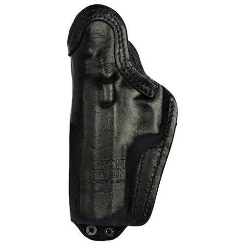 Frontline Inside Waistband Tuckable Leather Holster Jericho/Baby Eagle Full Size with Rails, Black, Right Hand