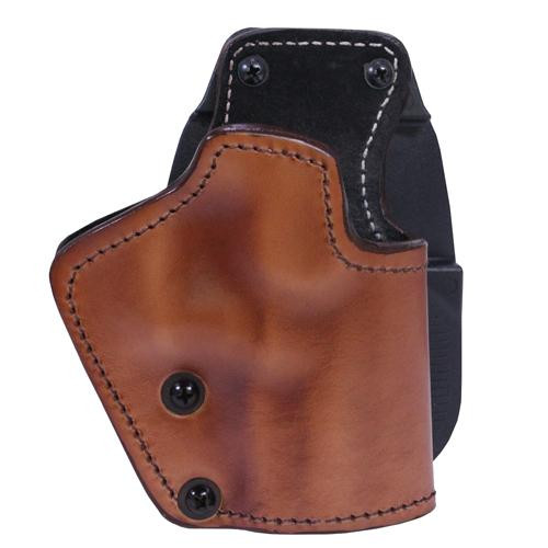 Frontline 3 Layer Synthetic Leather Paddle Holster Walther P99, Brown, Right Hand