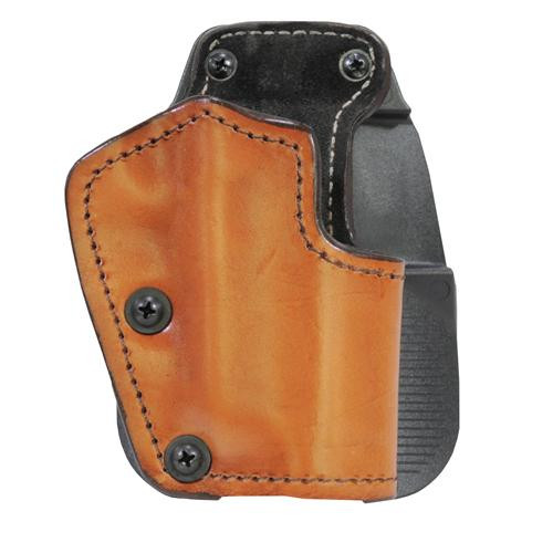 Frontline 3 Layer Synthetic Leather Paddle Holster 1911 Colt Commander, Brown, Right Hand