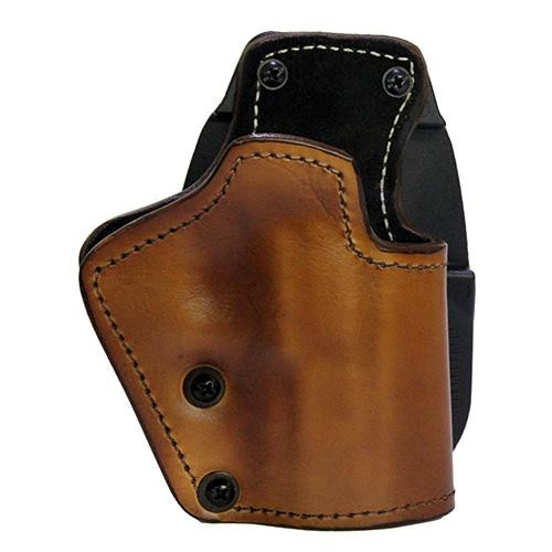 Frontline 3 Layer Synthetic Leather Paddle Holster CZ 75 P07 Duty, Brown, Right Hand