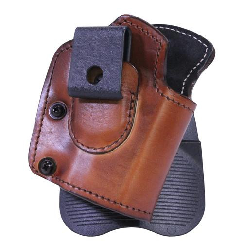 Frontline Inside Outside Multi Function Leather Holster Sig Sauer P250, Ambidextrous , Brown with Suede Lining