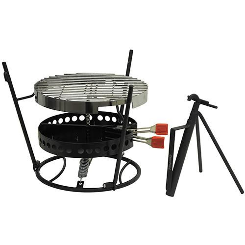 Campmaid Combo Set 4 Piece,  Lid Lifter/Charcoal Holder/Flip Grill/Kick Stand