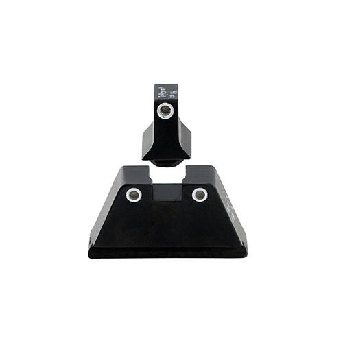 Trijicon Bright and Tough Night Sight Suppressor Set Glock 17-39 Models, White Front/Rear with Green Front Lamp and Orange Rear Lamps