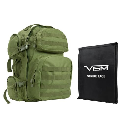NcStar Tactical Backpack with 10" x 12" Square Panels Green
