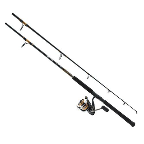 Daiwa BG Saltwater Pre-Mounted Combo 5000, 6 + 1 Bearing, Spinning, 10, 2 Piece, Medium Heavy