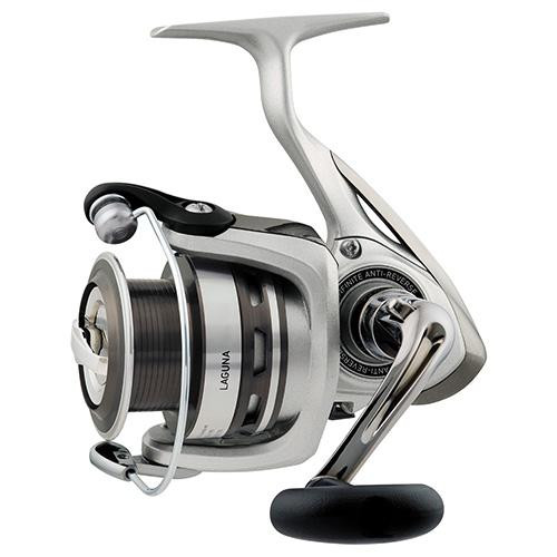 Daiwa Laguna 5BI Spinning Reel 2000, 5.3:1 Gear Ratio, 6 Bearings, 27.6" Retrieve Rate, 4.40 lb Max Drag, Clam
