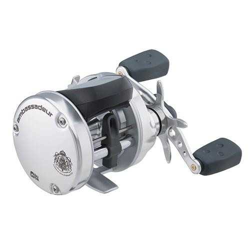 Abu Garcia Ambassadeur s Line Counter Baitcast Round Reel 5500, 5.3:1 Gear Ratio, 3 Bearing, 25 1/2" Retrieve Rate, Left Hand, Boxed