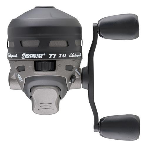 Shakespeare Synergy Ti Spincast Reel 10 Reel Size, 3.8:1 Gear Ratio, 2 Bearings, 10 lb Pre-Spooled, Ambidextrous