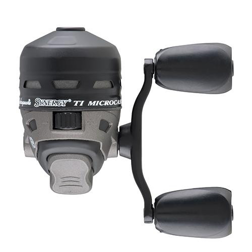 Shakespeare Synergy Ti Spincast Reel 4 Reel Size, 4.4:1 Gear Ratio, 2 Bearings, 4 lb Pre-Spooled, Ambidextrous