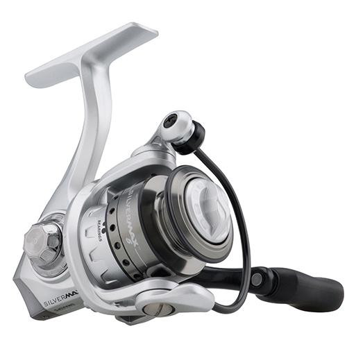 Abu Garcia Silver Max Spinning Reel 5, 5.2:1 Gear Ratio, 6 Bearings, 20 1/2" Retrieve Rate, Ambidextrous, Clam Pack