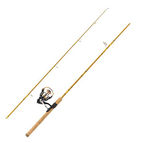 Eagle Claw Crafted Glass Spinning Combo 66 Length, 2 Piece, 2+1 Bearing, Crafted Glass, Medium