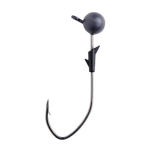Eagle Claw TroKar ProV Bend Ball Head Jig 1/16oz., Tungsten, Black Chrome Finish