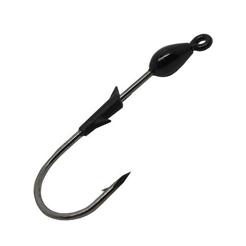 Eagle Claw TroKar SwimBait Head Size 1/16 oz, Black Chrome Hook, Black