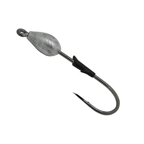 Eagle Claw TroKar SwimBait Head Size 1/4 oz, Black Chrome Hook, Lead