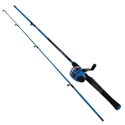 Zebco  Quantum Splash Spinncast Combo Blue, 10sz, 3.4:1 Ratio, 6 Length, 2 Pc, 6-14 lb, Ambi