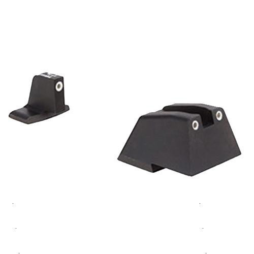 Trijicon Bright and Tough Night Sight Suppressor Set H&K .45C/.45C Tactical/P30/P30L/P30SK/VP9, White Front/Rear with Green Lamps