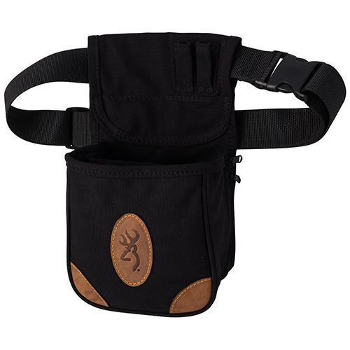 Browning Lona Canvas/Leather Shell Pouch, Black