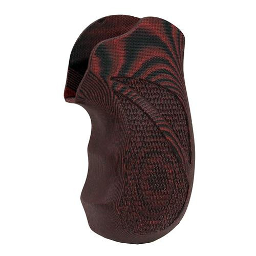 Pachmayr G-10 Tactical Pistol Grips Ruger LCR, Checkered, Red/Black