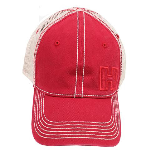 Hornady Cap Red and White Mesh