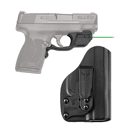 Crimson Trace Laserguard Smith & Wesson M&P 45 Shield, Green Laser with Blade Tech Holster, Clam Package