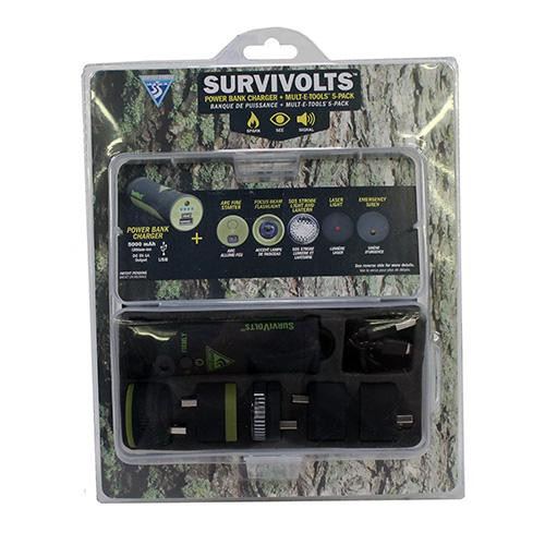 Seattle Sports Survivolts Power Bank Charger/USB Mult-E-Tool