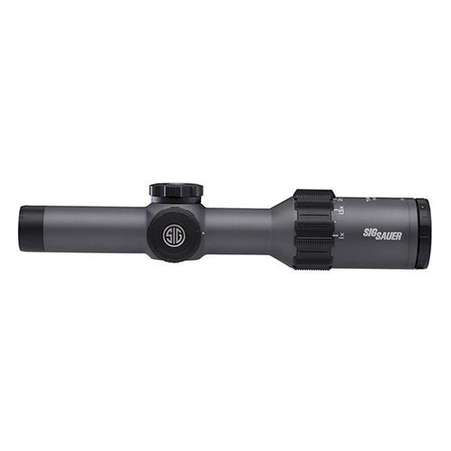Sig Sauer Tango6 SFP Tactical Riflescope 1-6x24mm, 30mm Main Tube, .300 Blackout Horseshoe-Dot Reticle, Graphite
