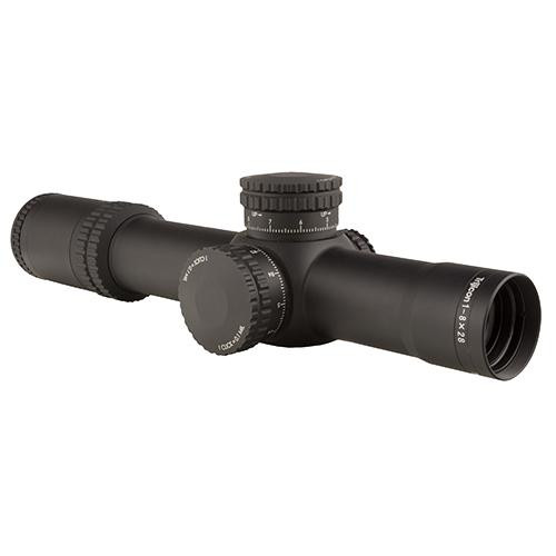 Trijicon AccuPower 1-8x28mm Riflescope 34mm Main Tube, Mil Segmented Circle Crosshair Reticle with Green LED, Black