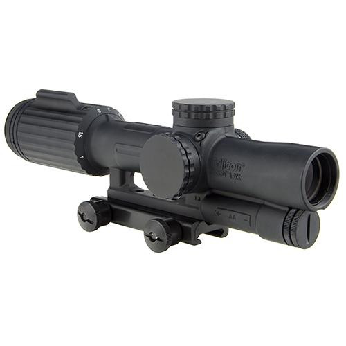 Trijicon VCOG 1-6x24mm Red Segmented Riflescope Circle/Crosshair MIL Reticle with Thumb Screw Mount, Black