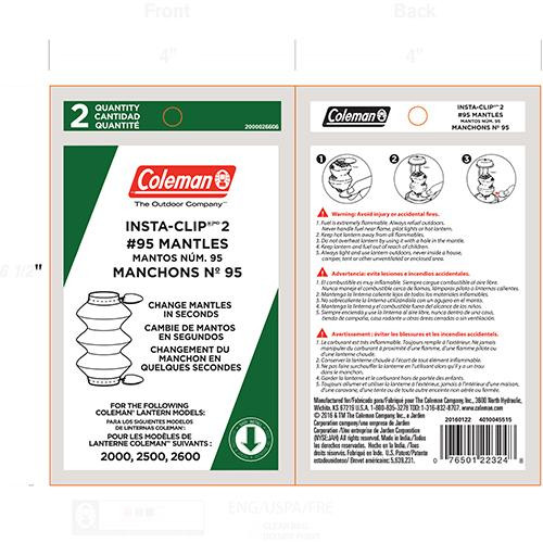 Coleman Mantle Tube Insta Clip Tab, 2 Pack