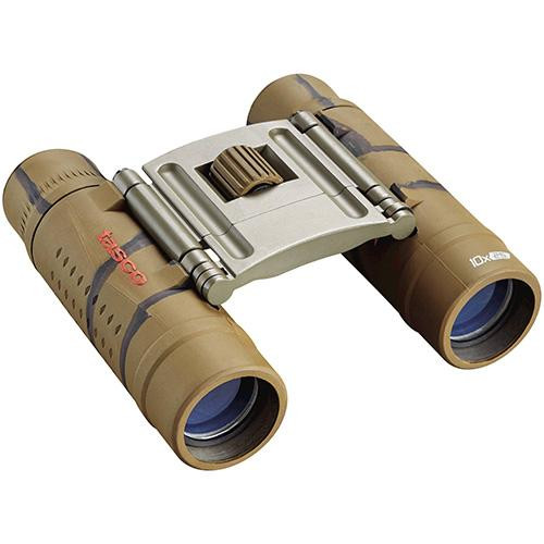 Tasco Essentials Binoculars 10x25mm, Roof Prism, Brown, Boxed