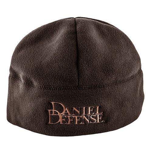 Daniel Defense Fleece Beanie Caf? Brown with Tan Logo
