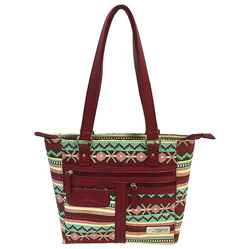 NcStar VISM Concealed Carry Printed Tote Burgundy