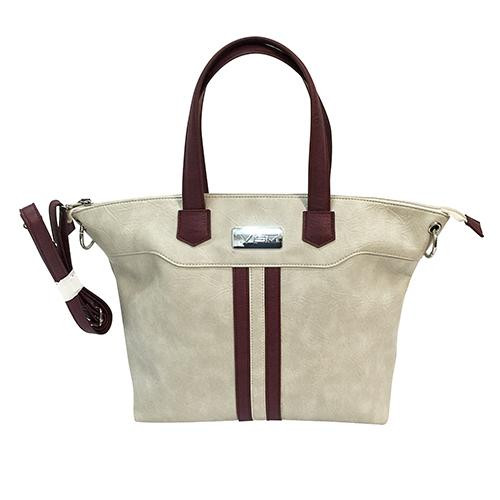 NcStar VISM Concealed Carry Satchel Off White with Burgundy Trim