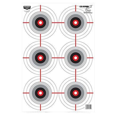Birchwood Casey Eze-Scorer Target 12"x18" Multi Bull's-Eye (Per 10)