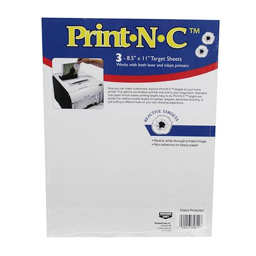 Birchwood Casey PrintòNòC Targets 8.5" x 11", 3 Sheets
