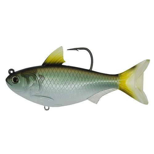 LiveTarget Lures Gizzard Shad Freshwater, 5 1/2", 9/0 Hook, Medium/Slow Sinking, Green/Bronze
