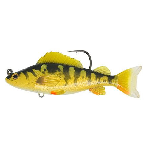 LiveTarget Lures Yellow Perch Freshwater, 4 1/2", 7/0 Hook, Medium/Slow Sinking, Gold/Olive