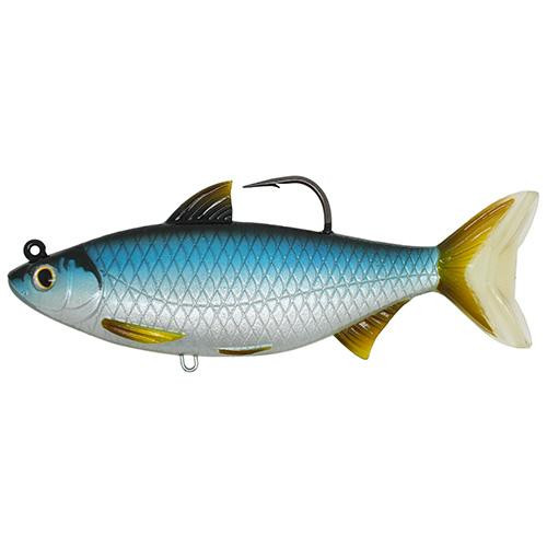 LiveTarget Lures Golden Shine Freshwater, 6 1/2", 11/0 Hook, Medium/Slow Sink, Silver/Blue