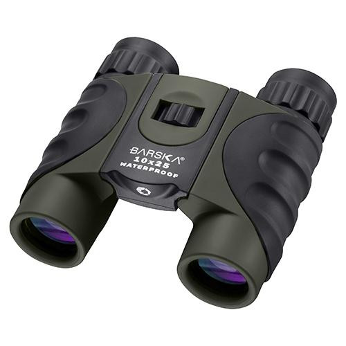 Barska Optics Colorado Waterproof Binocular 10x25mm, Green with Blue Lens, Boxed
