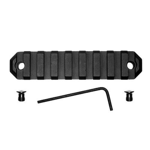 GrovTec US KeyMod Picatinny Rail 3.80" Length, 9 Slots, Black