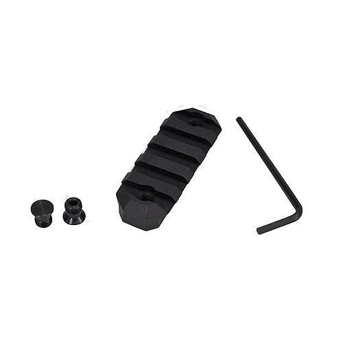 GrovTec US KeyMod Picatinny Rail 2.20" Length, 5 Slots, Black